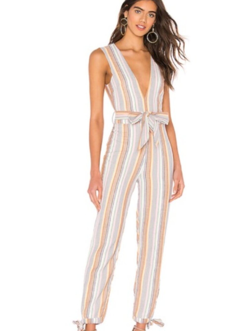 Tularosa Reese Jumpsuit - M - Multi Stripe Revolve
